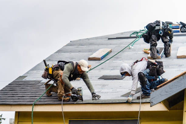 Professional Gutter Installation technician working in Springfield, MI